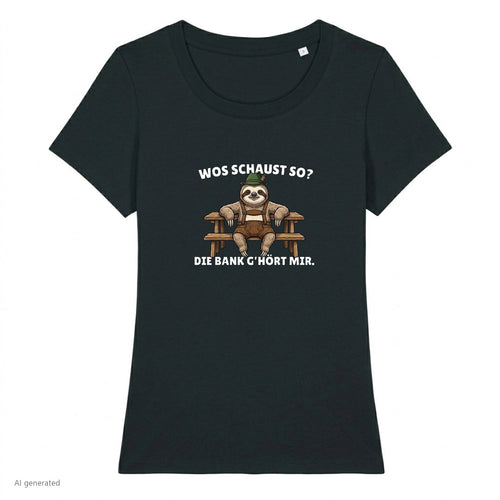Die Bank gehört mir Wiesn Damen T-Shirt in Schwarz