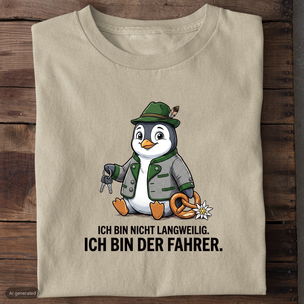 Ich bin der Fahrer Wiesn T-Shirt in Beige