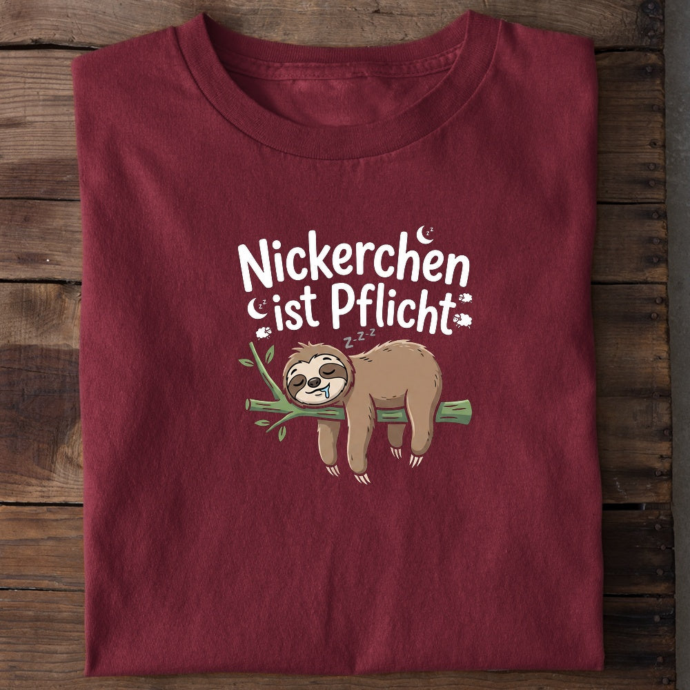 Unisex Bio-T-Shirt von Beyond Humor mit dem Spruch 'Nickerchen ist Pflicht'