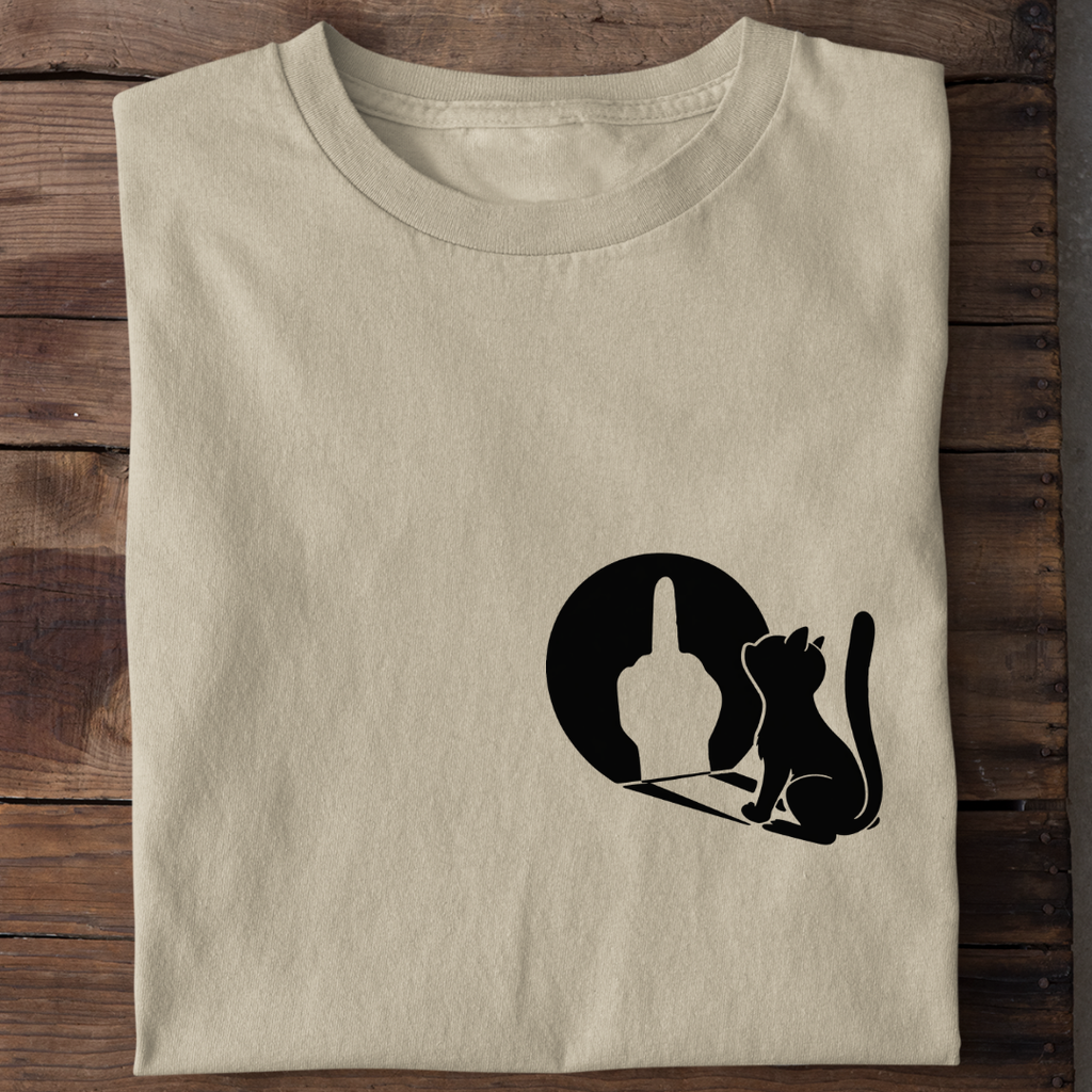 T-Shirt Sarkastische Katze, Seitenansicht