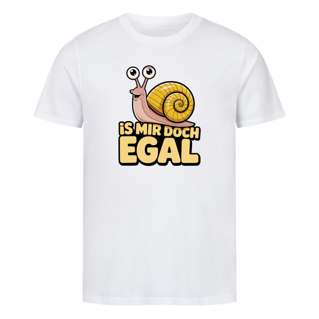 T-Shirt Is mir doch egal Schnecke, getragen