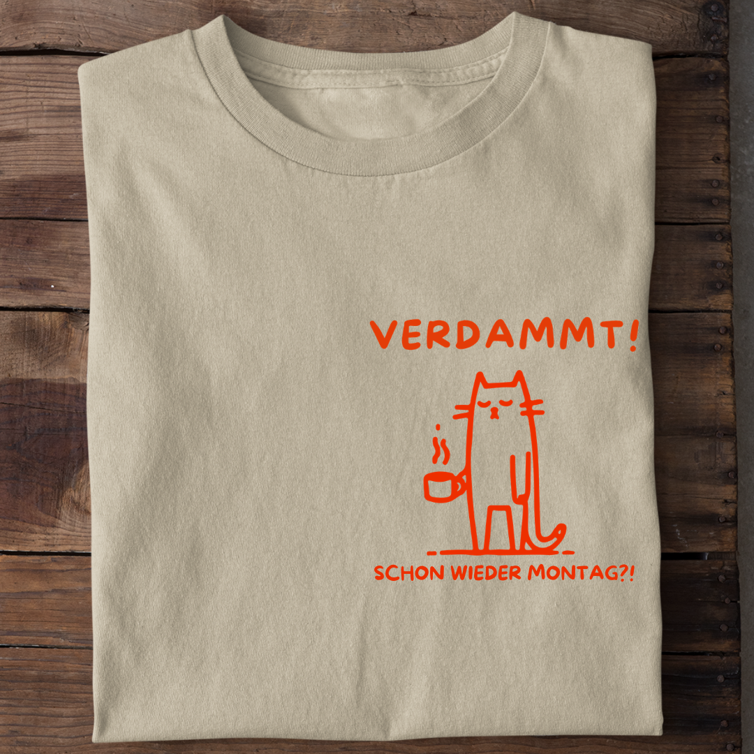 Verdammt Montag Katze T-Shirt