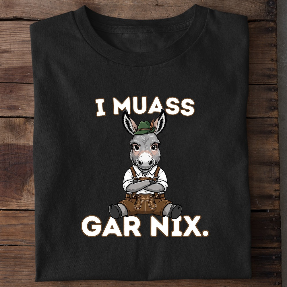 I muass gar nix Wiesn T-Shirt in Schwarz