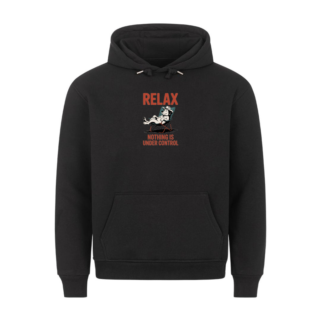 Lustiger Hoodie mit Spruch Relax, Vorderansicht
