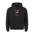 Lustiger Hoodie mit Spruch Relax, Vorderansicht