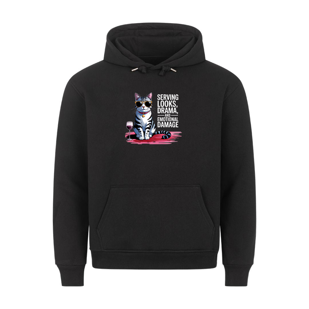 Looks, Drama, Emotional Damage  Hoodie