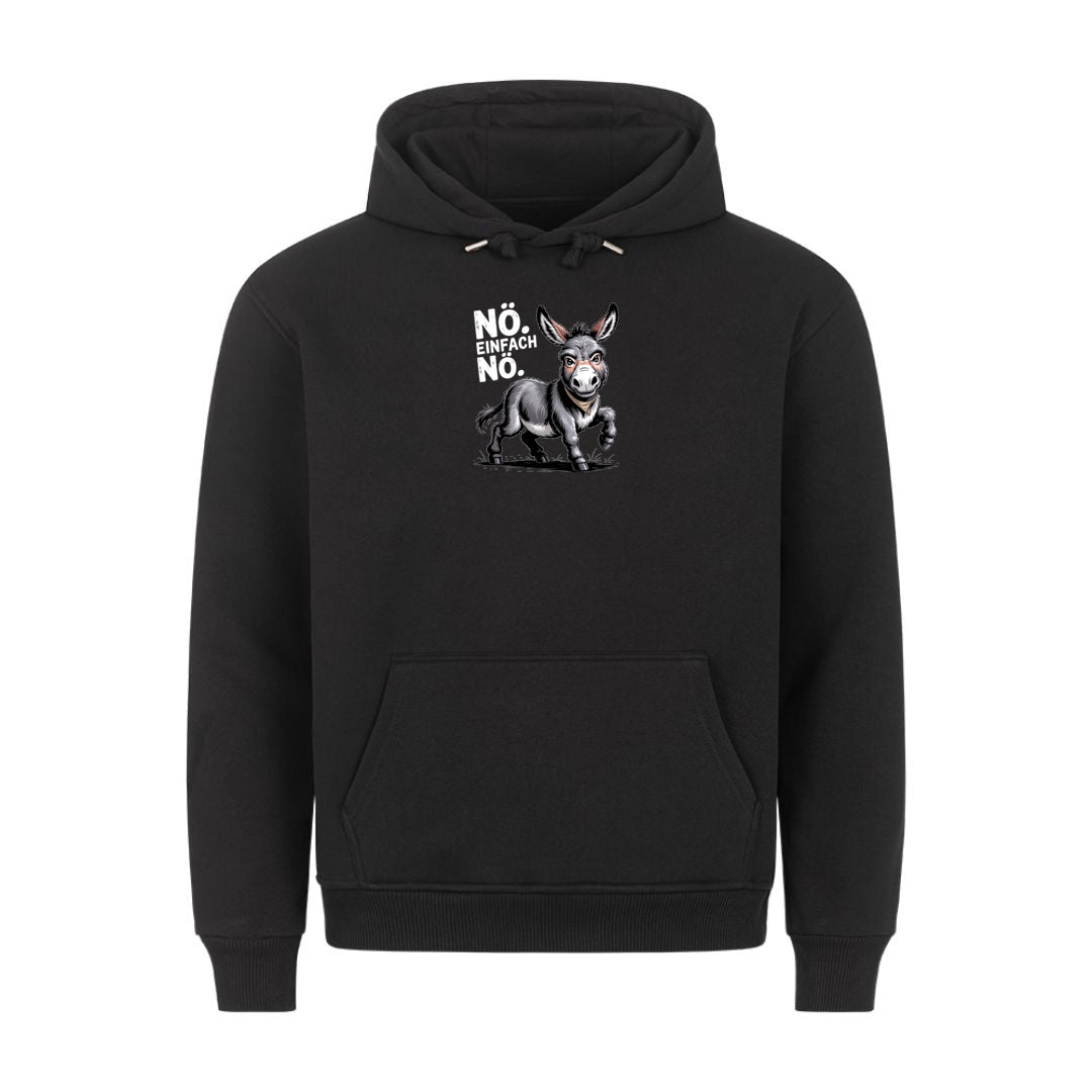 Lustiger Hoodie mit Spruch Einfach nö Esel, Vorderansicht