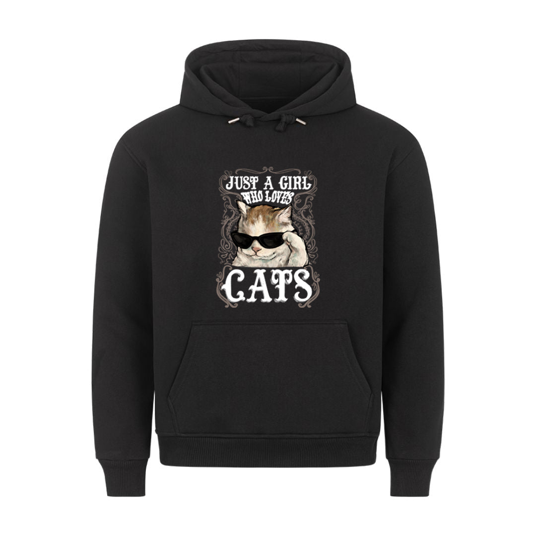 A Girl who loves Cats Vintage Hoodie