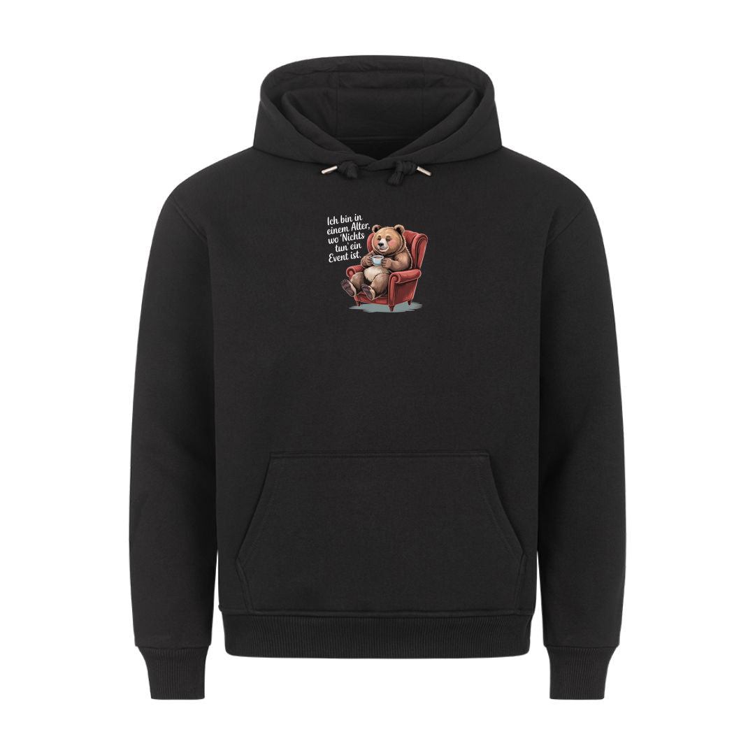 Lustiger Hoodie mit Spruch Nichts tun, Vorderansicht