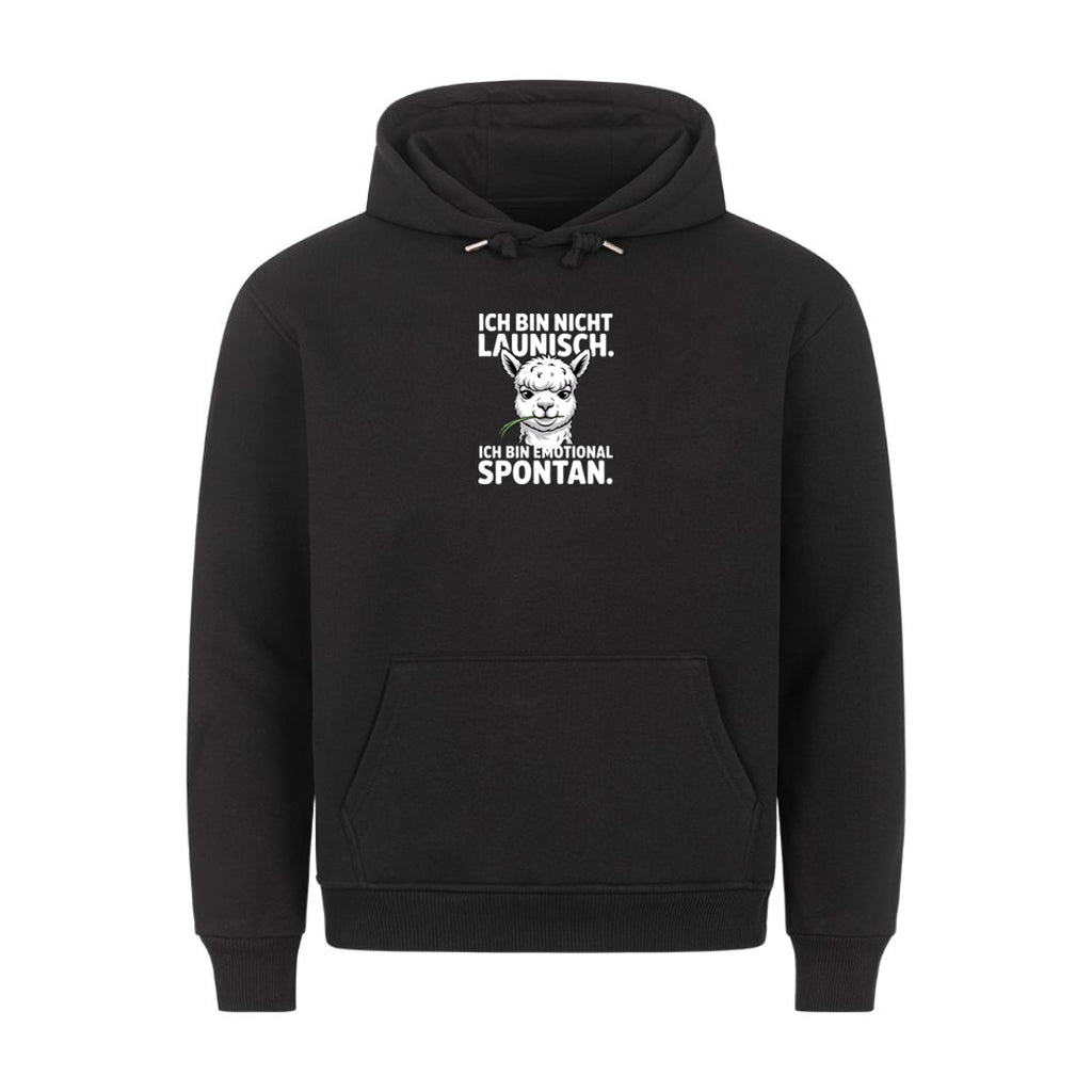 Lustiger Hoodie mit Spruch Ich Bin Nicht Launisch, Vorderansicht