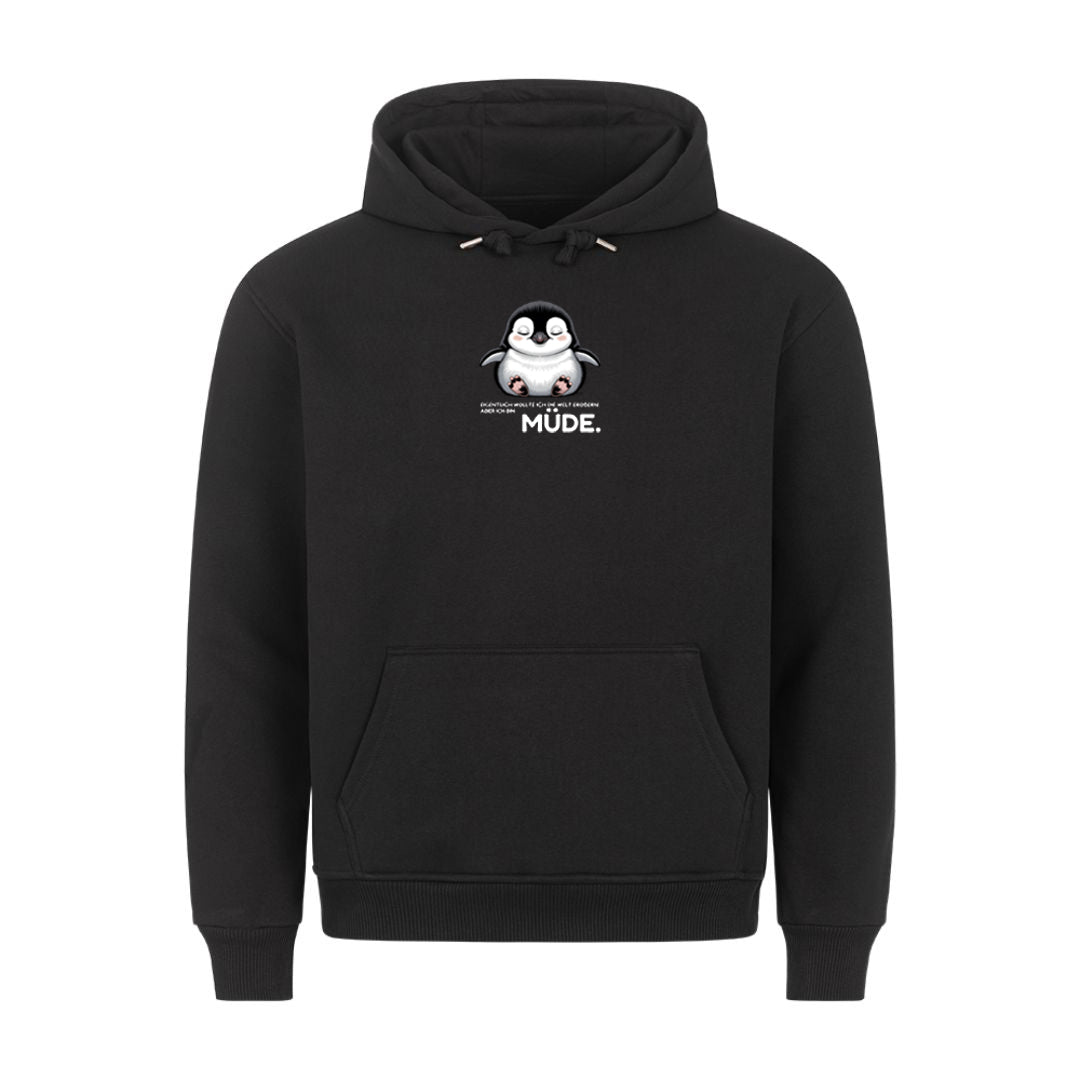 Lustiger Hoodie mit Spruch Müde, Vorderansicht