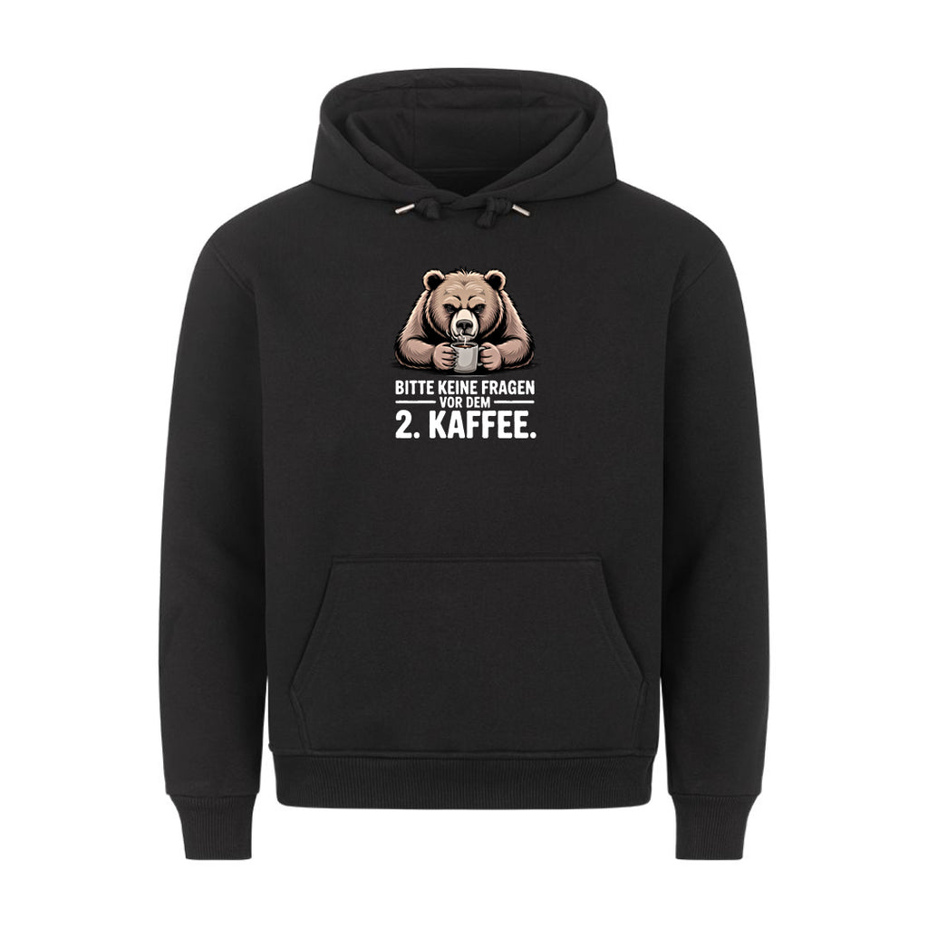 Lustiger Hoodie mit Spruch 2. Kaffee, Vorderansicht