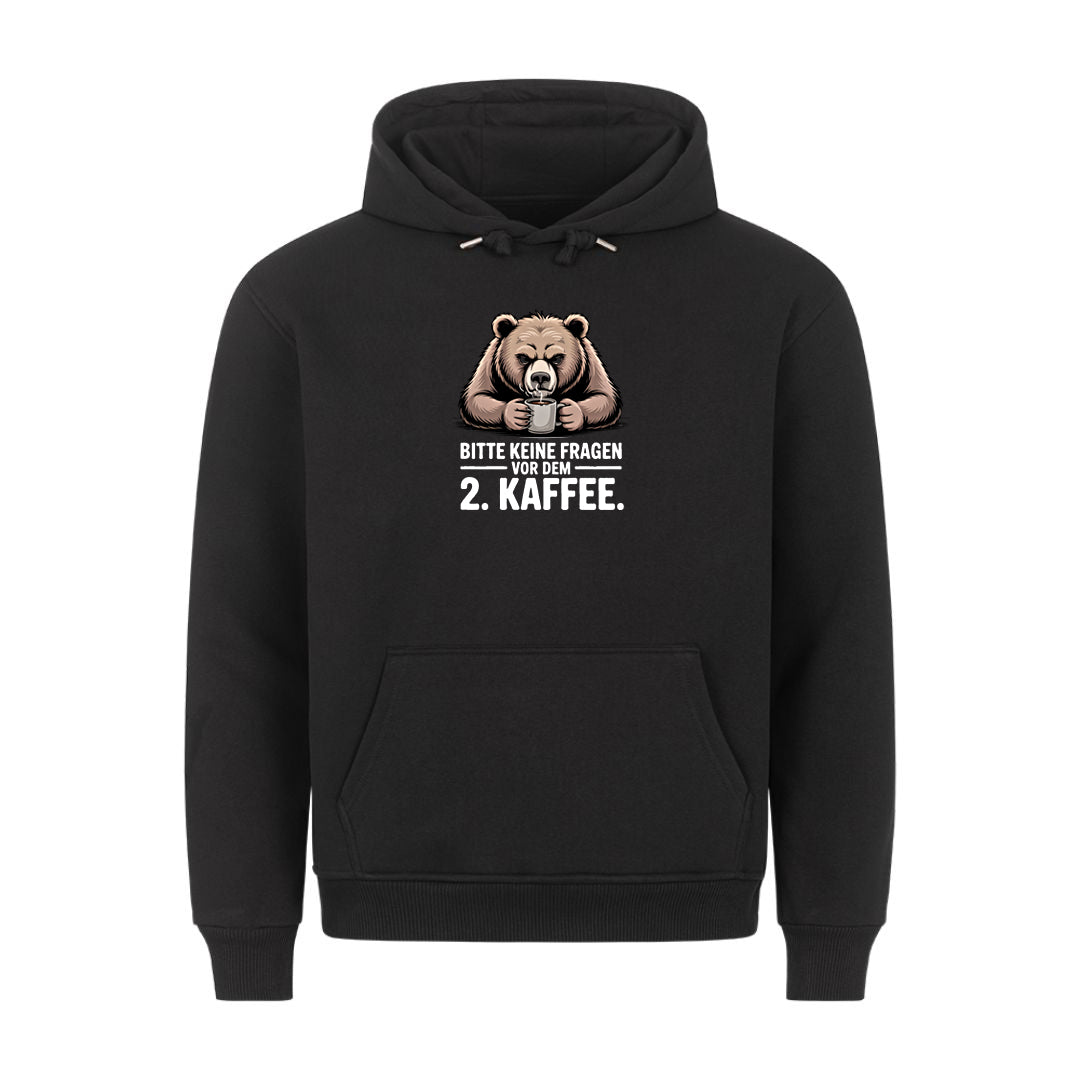 Lustiger Hoodie mit Spruch 2. Kaffee, Vorderansicht