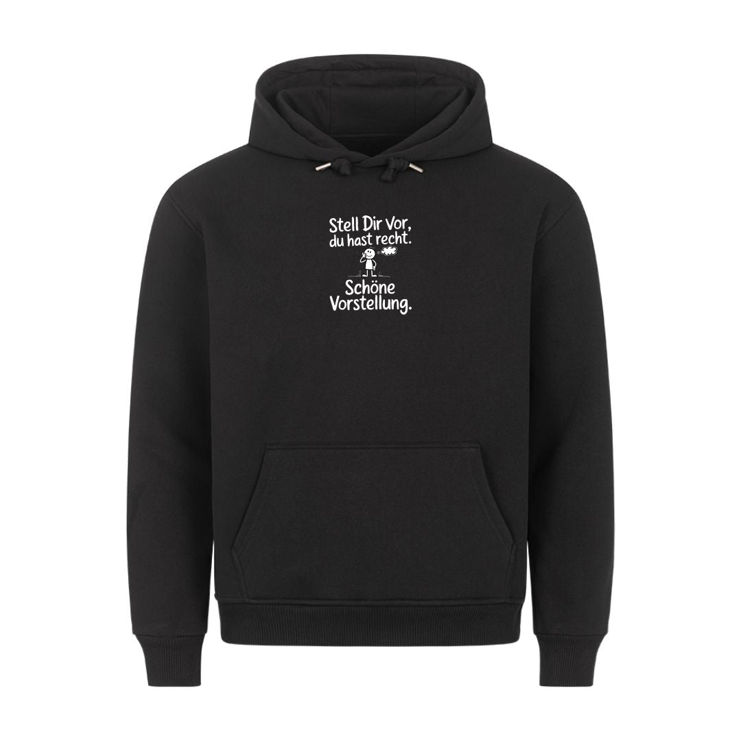 Lustiger Hoodie mit Spruch schöne vorstellung, Vorderansicht