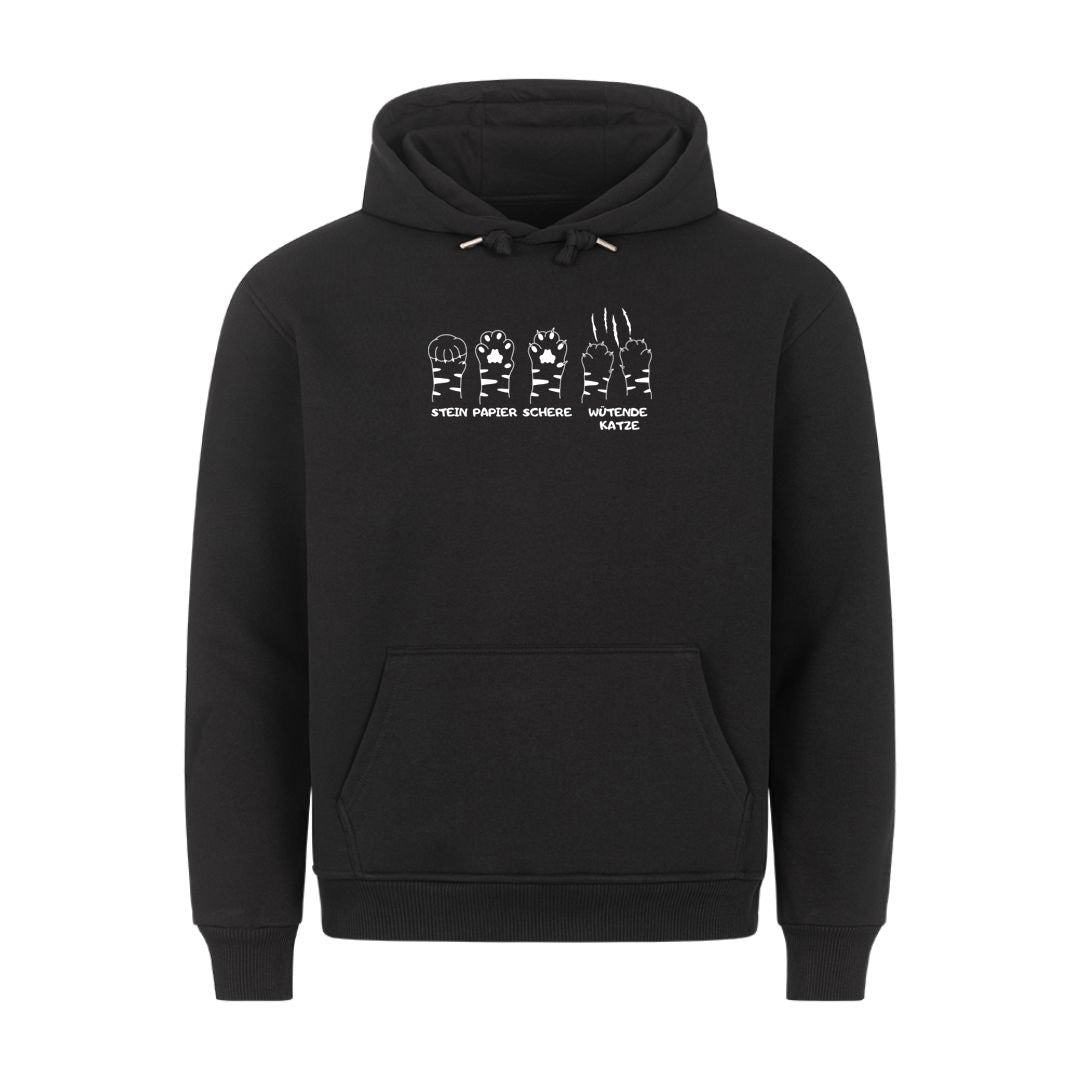 Stein Papier Schere Katze Hoodie
