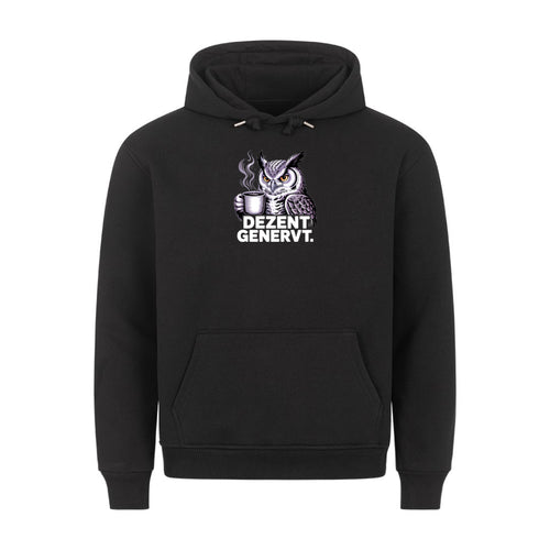 Lustiger Hoodie mit Spruch Dezent Genervt, Vorderansicht