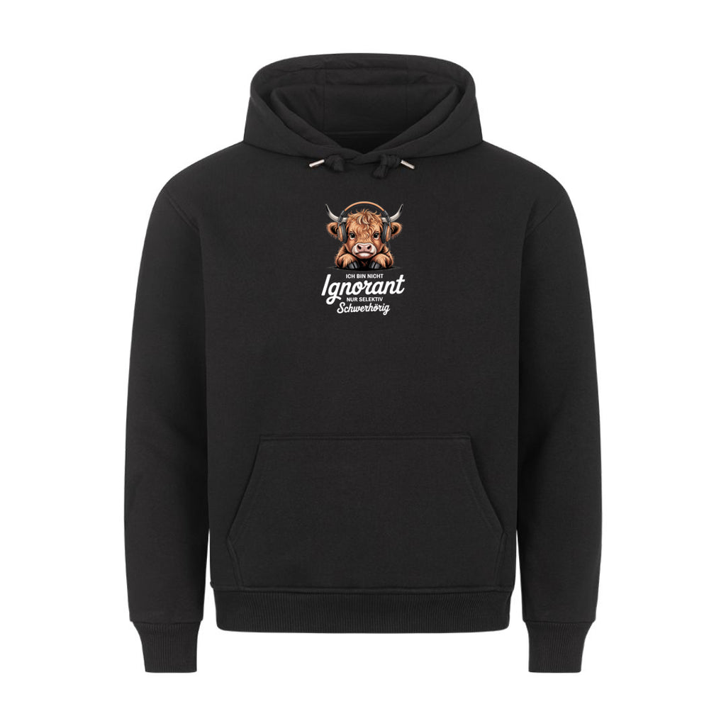 Lustiger Hoodie mit Spruch Ignorant, Vorderansicht