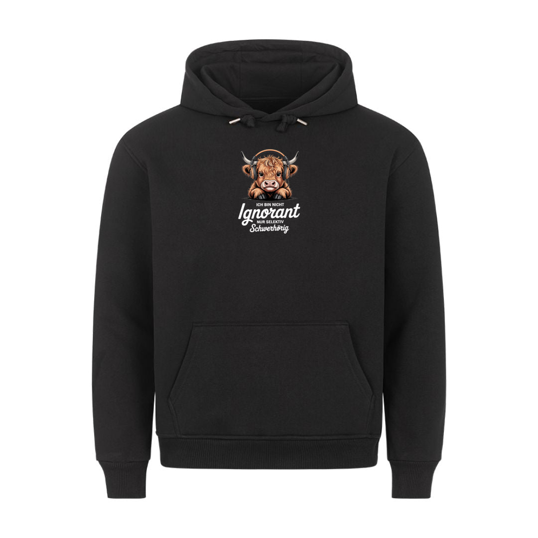 Lustiger Hoodie mit Spruch Ignorant, Vorderansicht