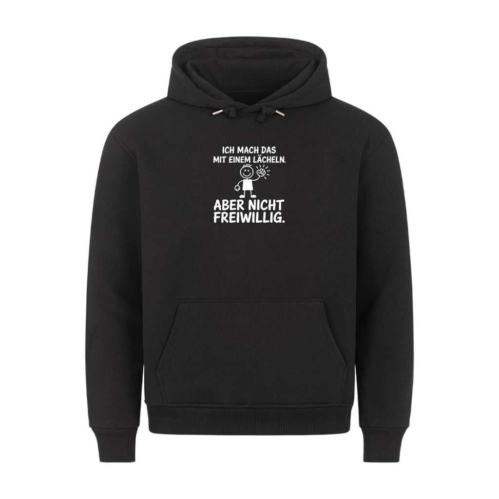 Lustiger Hoodie mit Spruch Mit Einem Lächeln, Vorderansicht