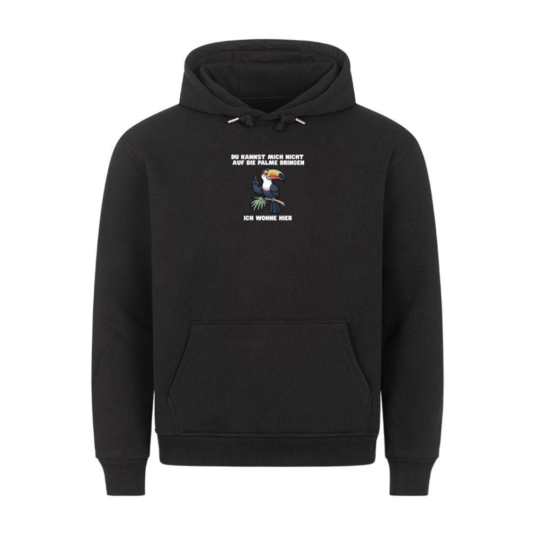 Lustiger Hoodie mit Spruch Auf die Palme bringen, Vorderansicht