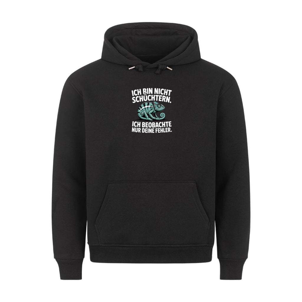Lustiger Hoodie mit Spruch Nicht schüchtern, Vorderansicht