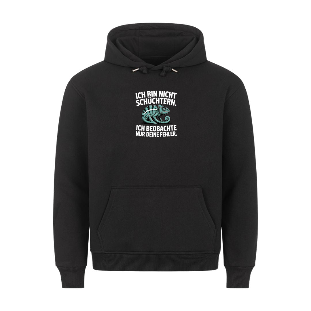 Lustiger Hoodie mit Spruch Nicht schüchtern, Vorderansicht