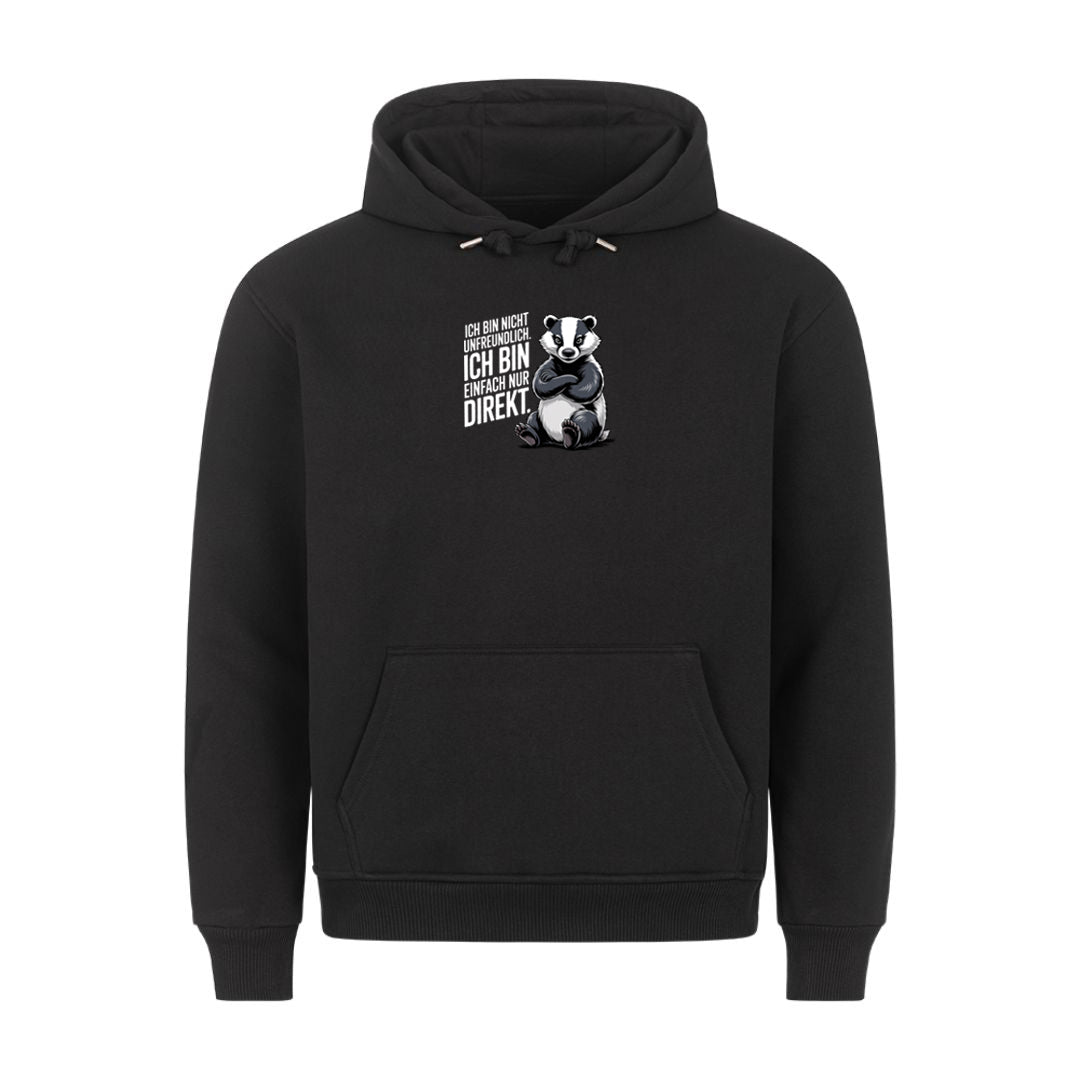 Lustiger Hoodie mit Spruch Ich Bin Nicht Unfreundlich, Vorderansicht