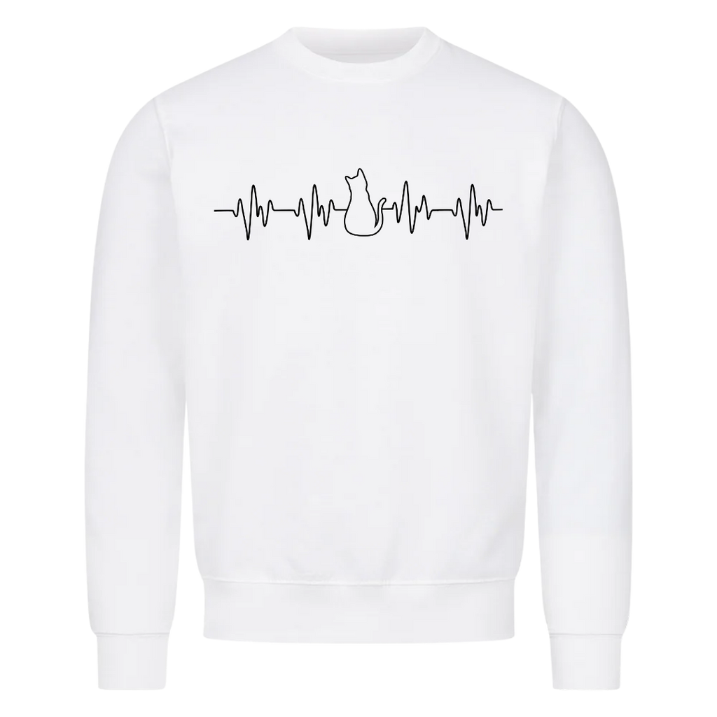 Sweatshirt Katzen Herzschlag, getragen