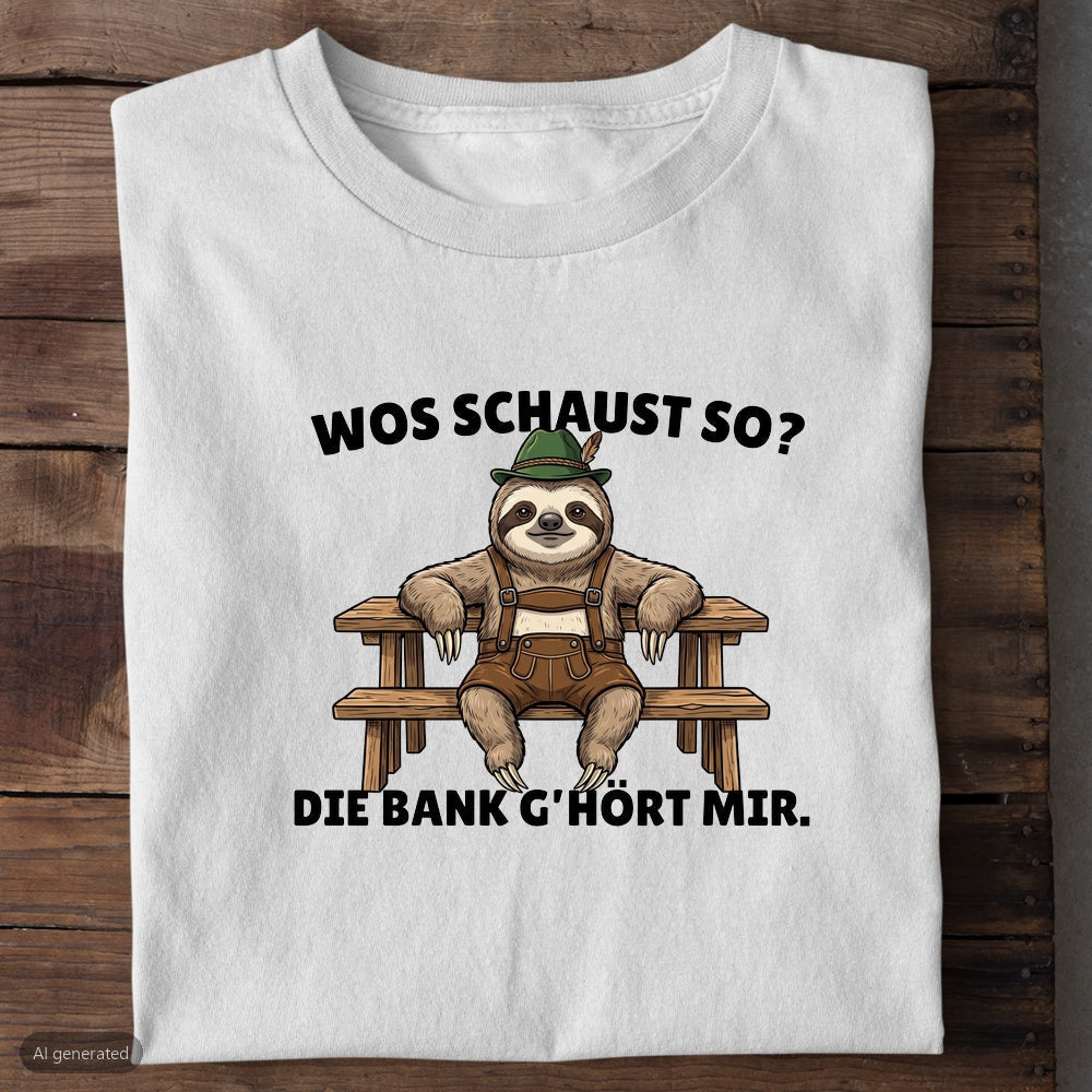 Die Bank gehört mir Wiesn T-Shirt in Weiß