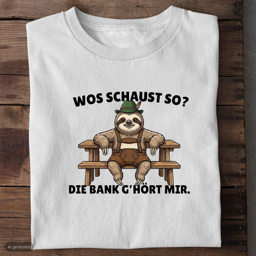 Die Bank gehört mir Wiesn T-Shirt in Weiß