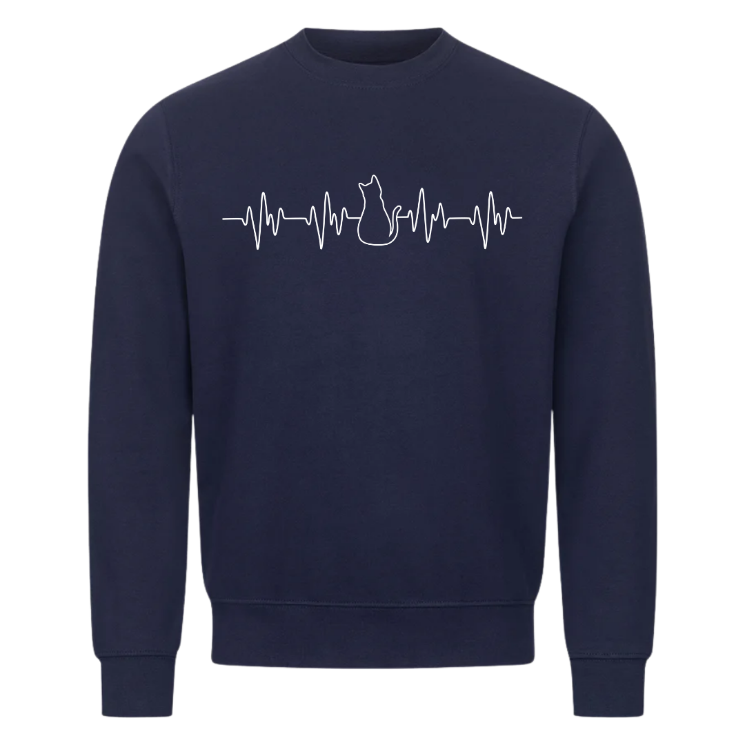 Sweatshirt Katzen Herzschlag, Seitenansicht