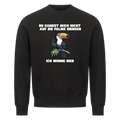 Lustiges Sweatshirt mit Spruch Auf die Palme bringen, Vorderansicht