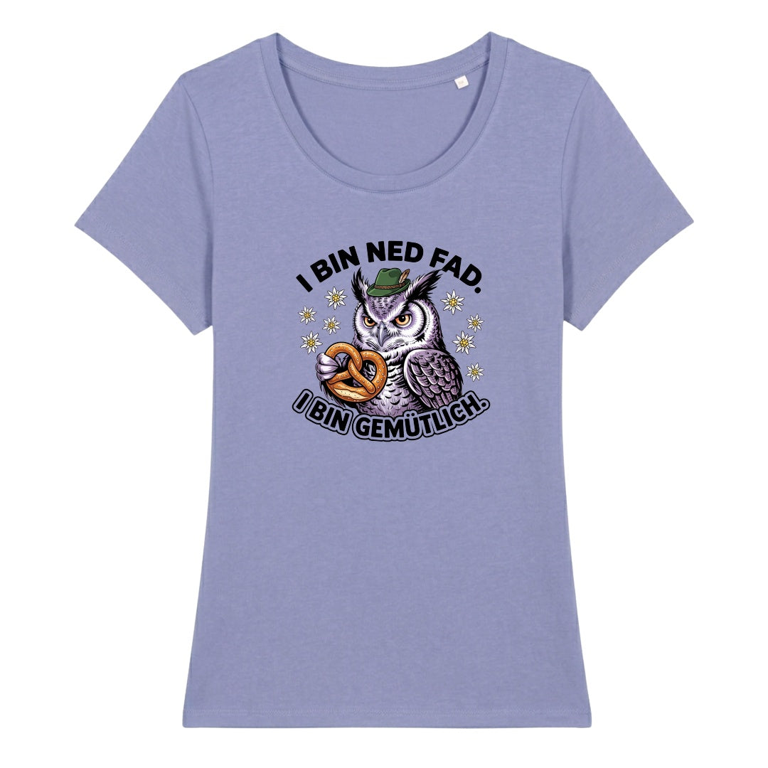 I bin ned fad Wiesn Damen T-Shirt in Lavendel