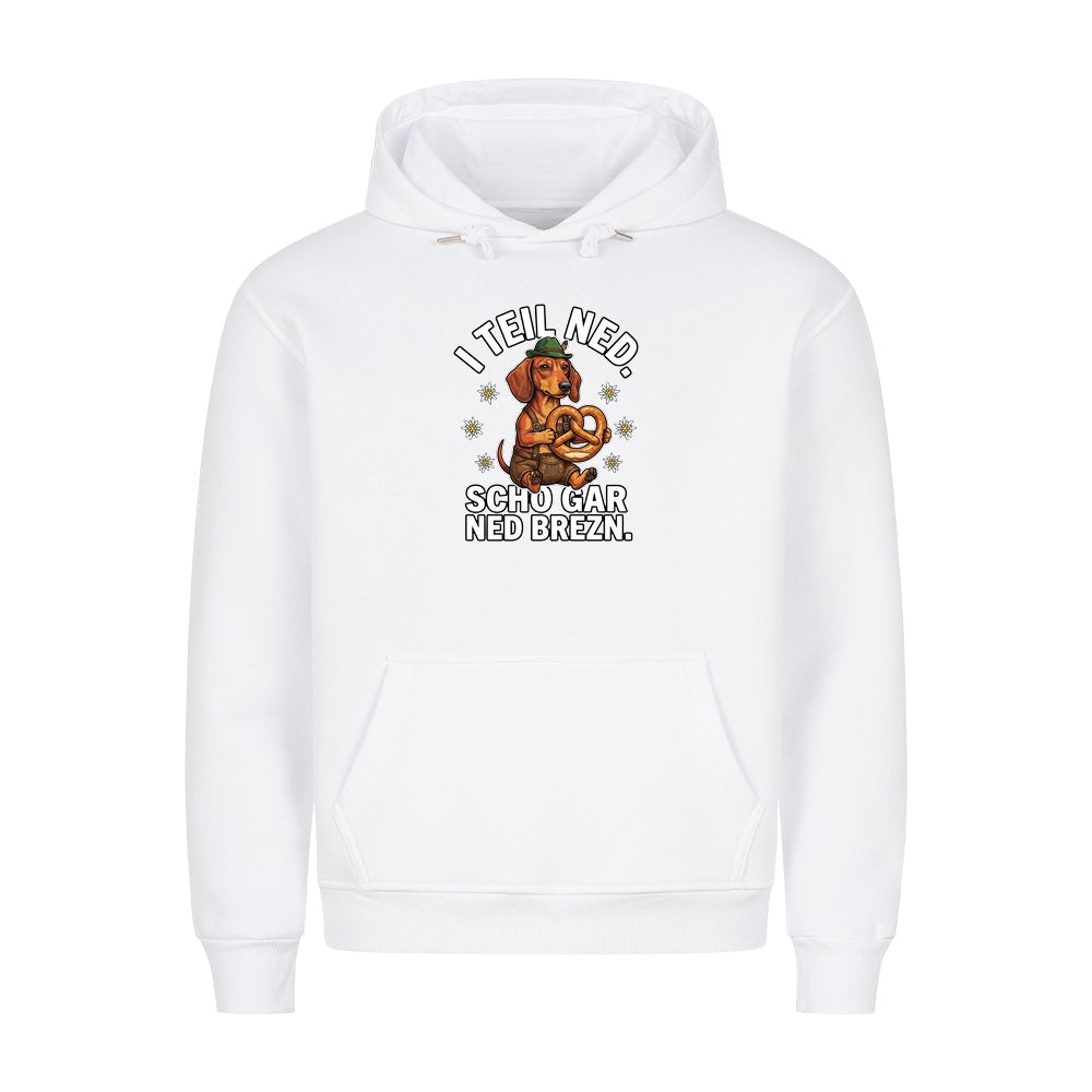 I teil keine Brezn Wiesn Hoodie in Weiß