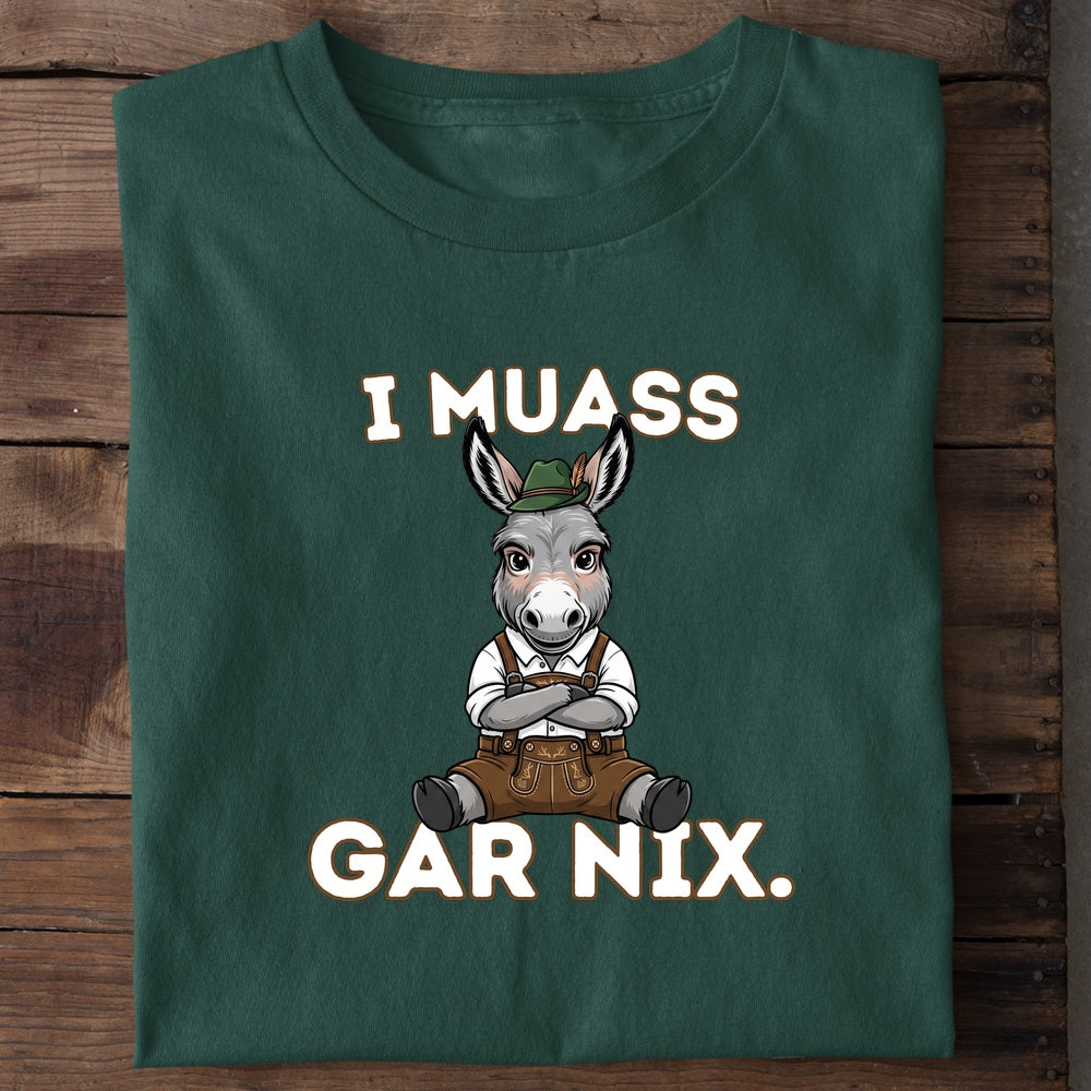 I muass gar nix Wiesn T-Shirt in Grün