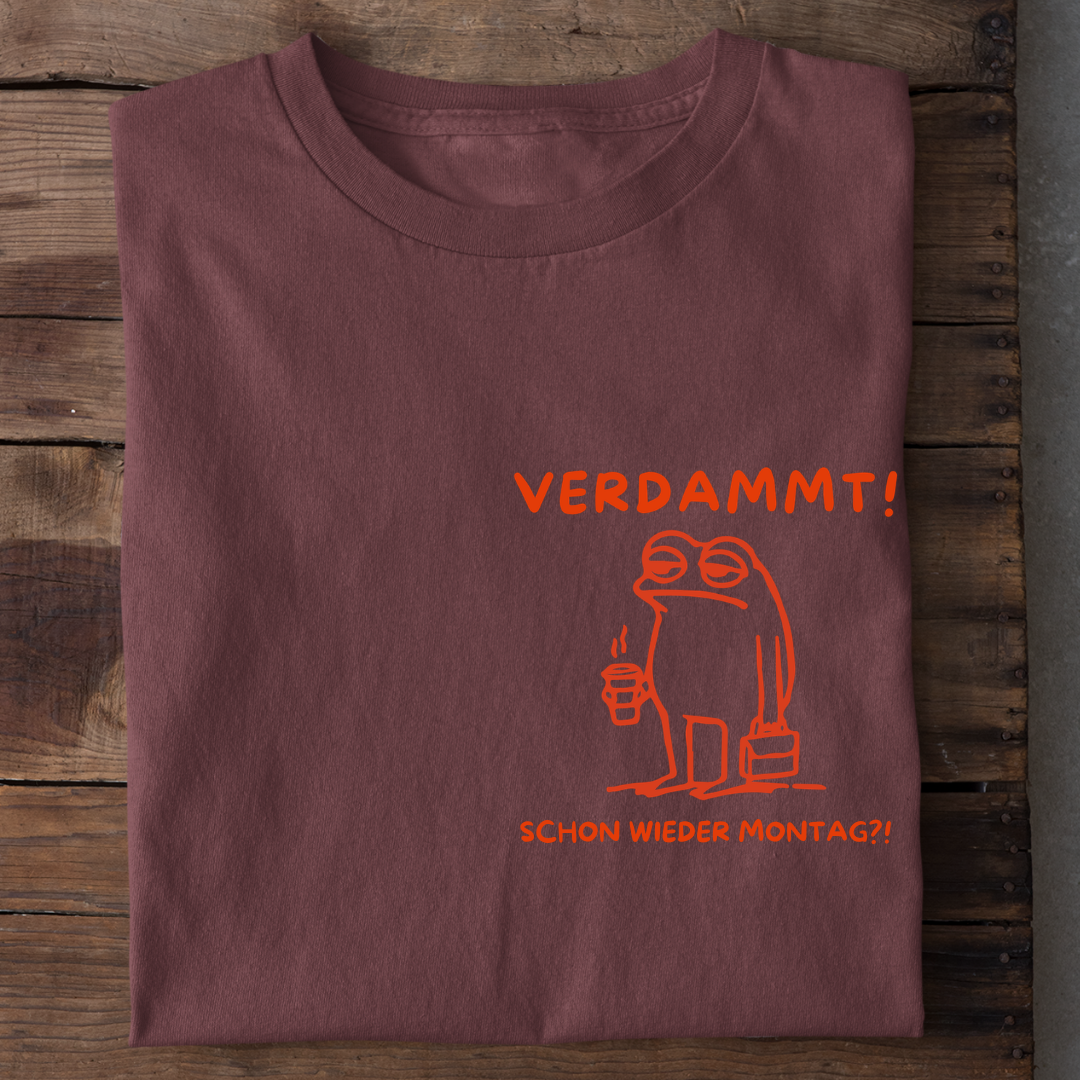 Verdammt Montag Frosch T-Shirt