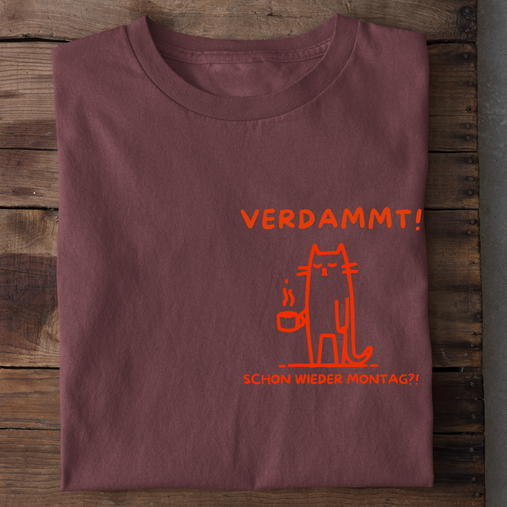 Verdammt Montag Katze T-Shirt