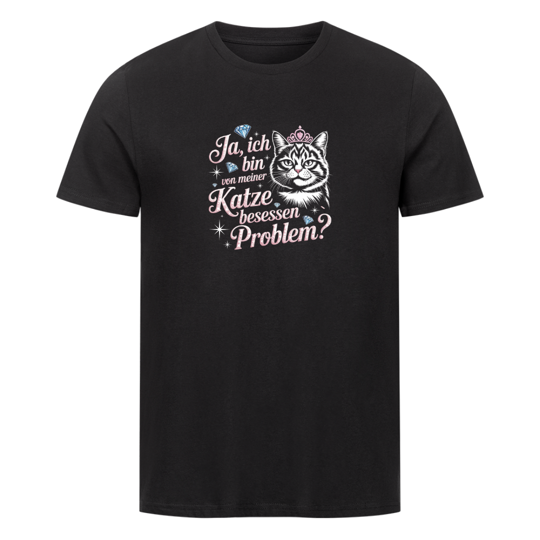 T-Shirt Von meiner Katze besessen, Motivansicht