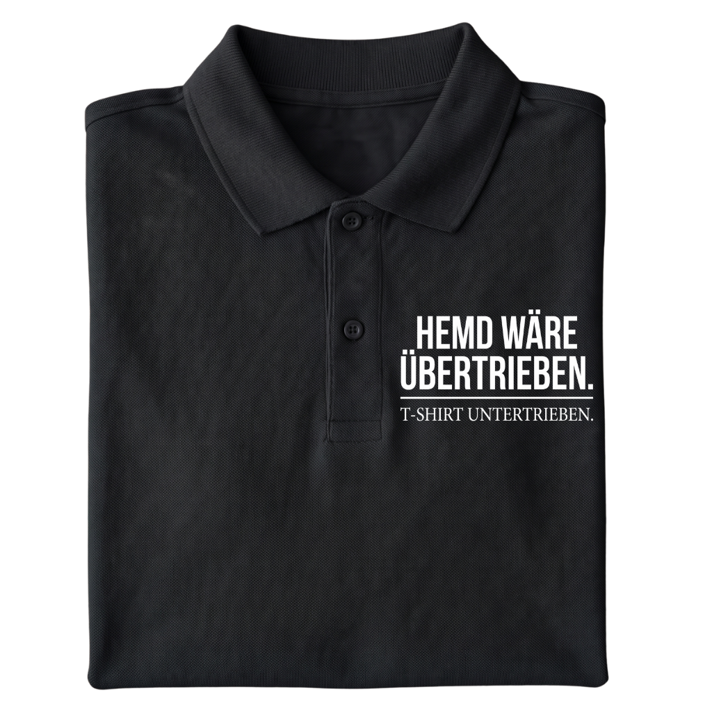 Hemd wäre übertrieben Polo T-Shirt gefaltetes Mockup