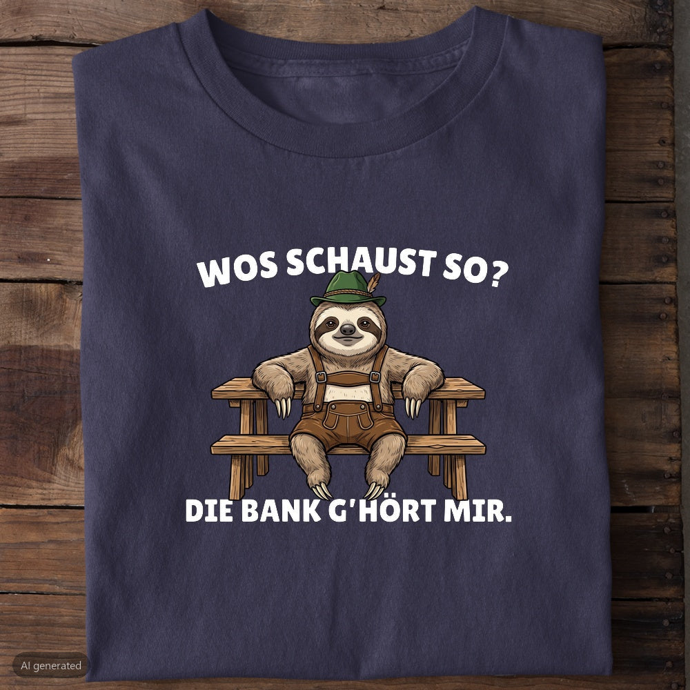 Die Bank gehört mir Wiesn T-Shirt in Navy