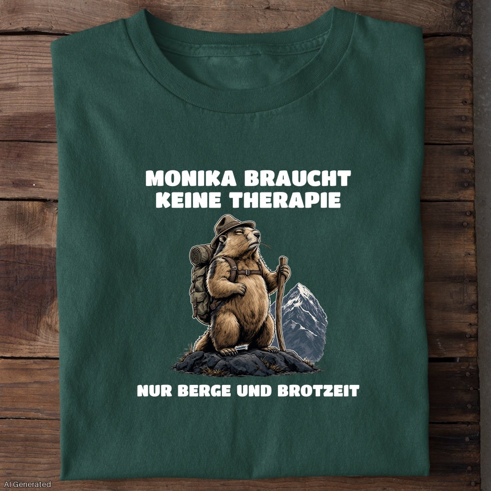 Grün – Unisex T-Shirt, Beispiel Wandern
