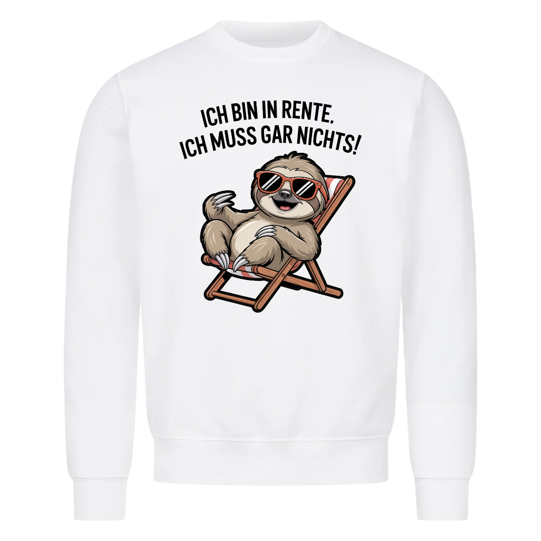 Sweatshirt Rente Faultier, getragen