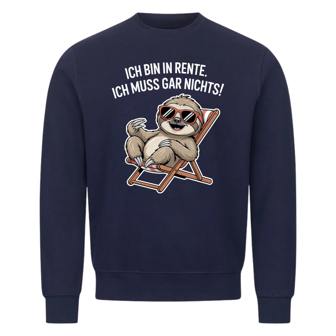 Sweatshirt Rente Faultier, Seitenansicht