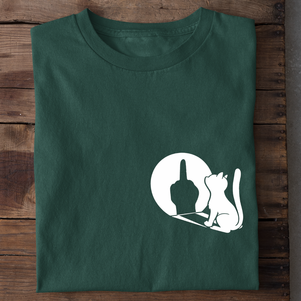 T-Shirt Sarkastische Katze, Nahaufnahme