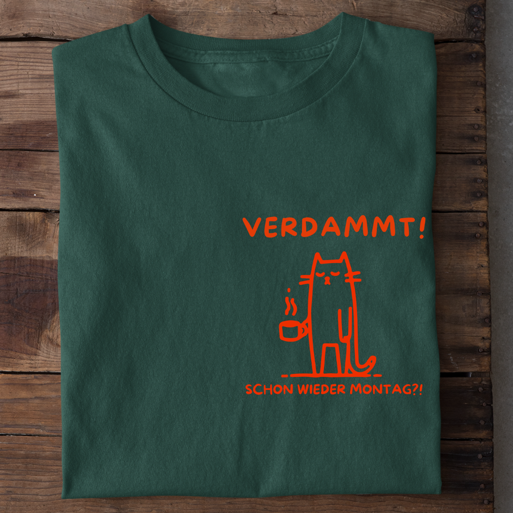 Verdammt Montag Katze T-Shirt