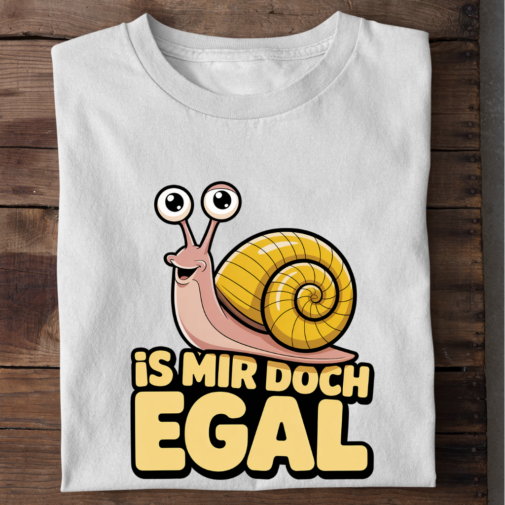 T-Shirt Is mir doch egal Schnecke, Detailansicht