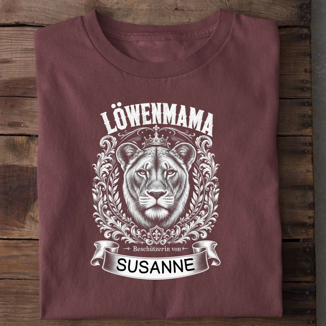 Personalisierbares T-Shirt mit Motiv 'Löwenmama', Ansicht 3
