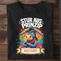 Personalisierbares T-Shirt mit Motiv 'Stur aus Prinzip', Ansicht 1