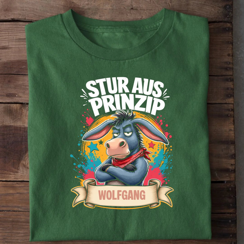 Personalisierbares T-Shirt mit Motiv 'Stur aus Prinzip', Ansicht 4