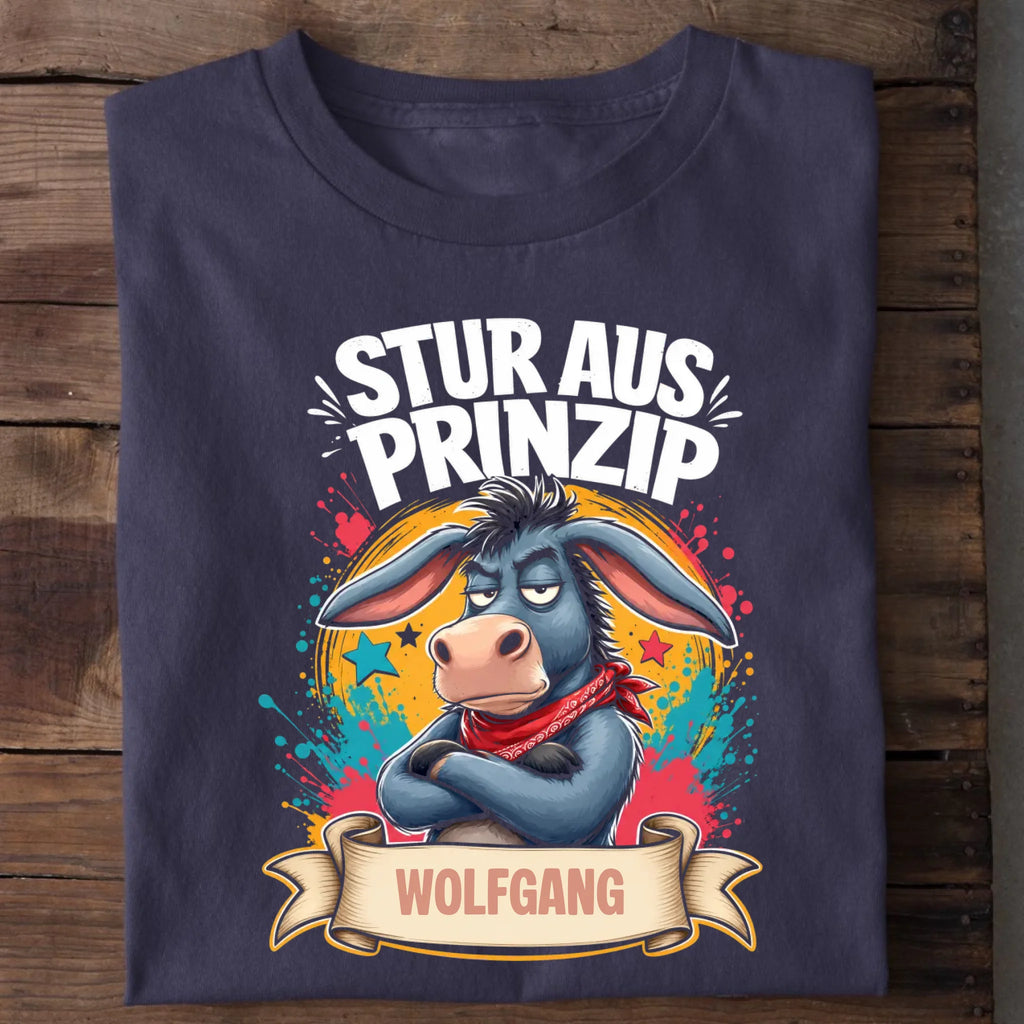 Personalisierbares T-Shirt mit Motiv 'Stur aus Prinzip', Ansicht 2